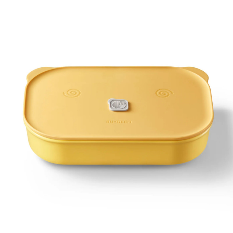 Керамична кутия за храна Buydeem Bento CT3008-MY, 1 л, 230°C, Съвместима с фурна и микровълнова, Жълт — оферта от alleop.bg