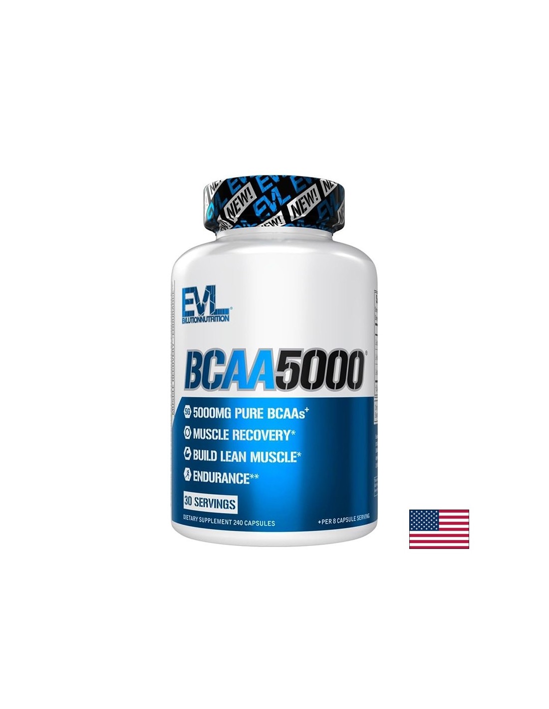 BCAA5000 – Разклонени аминокиселини (BCAA), 625 mg, 240 капсули — оферта от revita.bg