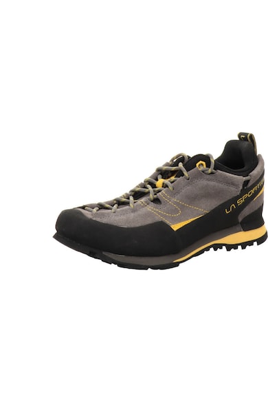 Мъжки спортни ботуши - LaSPortiva Boulder X LO 838GY - LaSportiva - Велур и синтетичен материал - Сив - Сив — оферта от FashionDays.bg