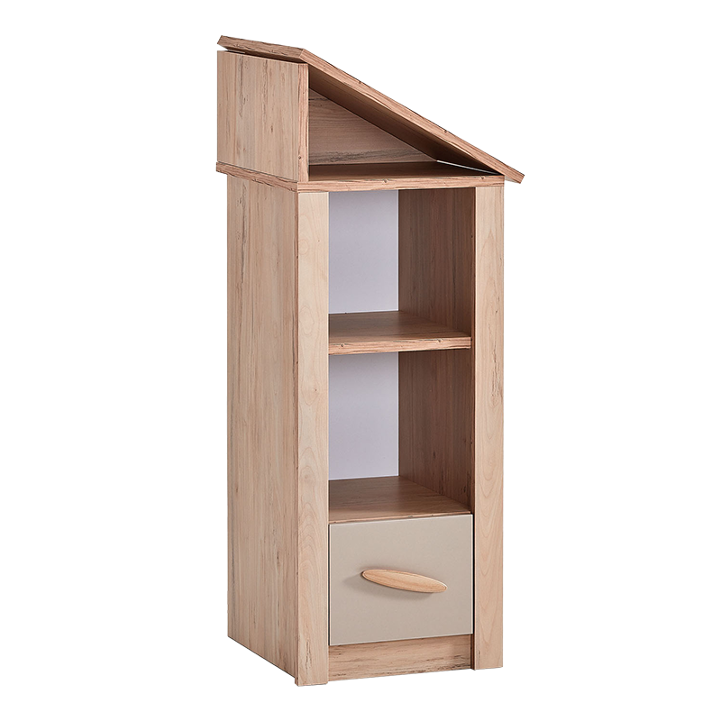 Детска етажерка за играчки Carmen MY HOUSE 3575059, 1 рафт, 1 чекмедже, Плавно затваряне, Кафяв/бежов — оферта от alleop.bg