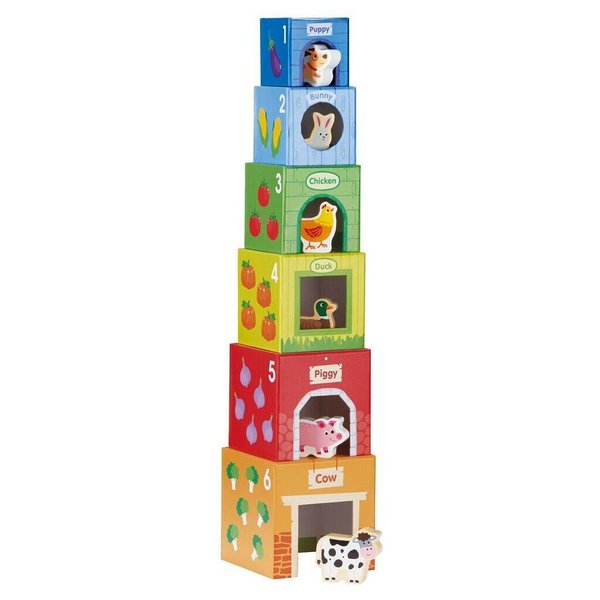 Картонени кубчета с картинки и животни — оферта от woodenmagic.bg