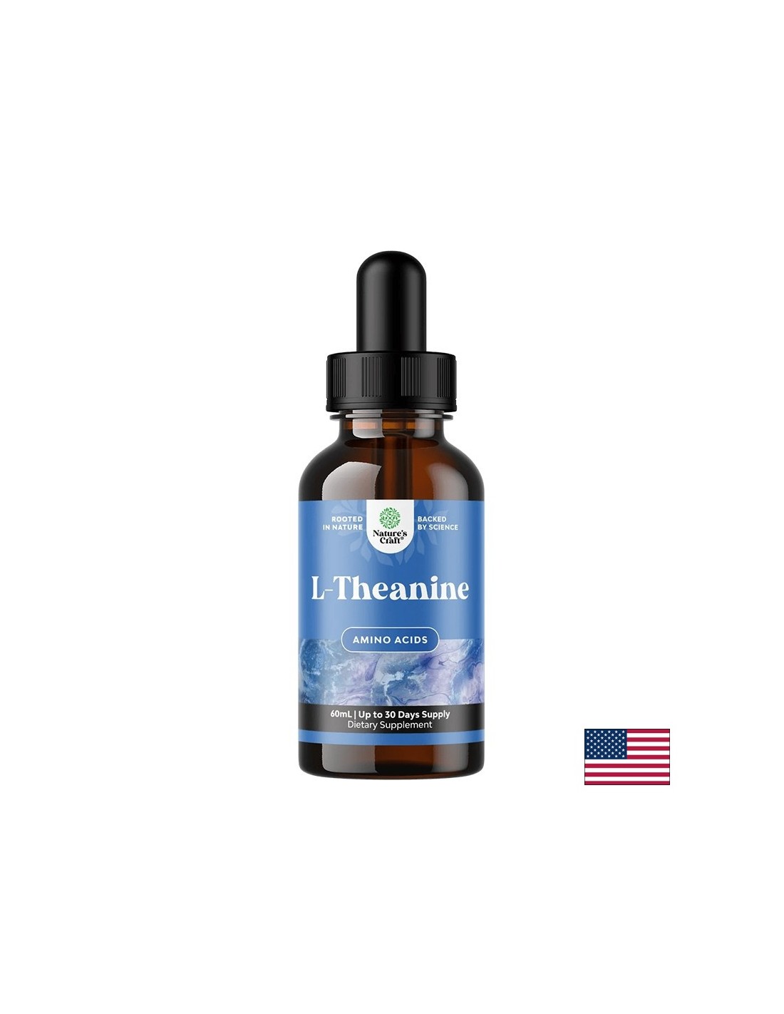 L-теанин 200 mg с био лайка 40 mg, 60 ml капки — оферта от revita.bg