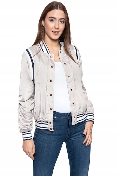 Преходно яке -  Hanna C Blouson - Капси - 100% полиестер - 3 джоба - S - Сиво-бежов — оферта от FashionDays.bg