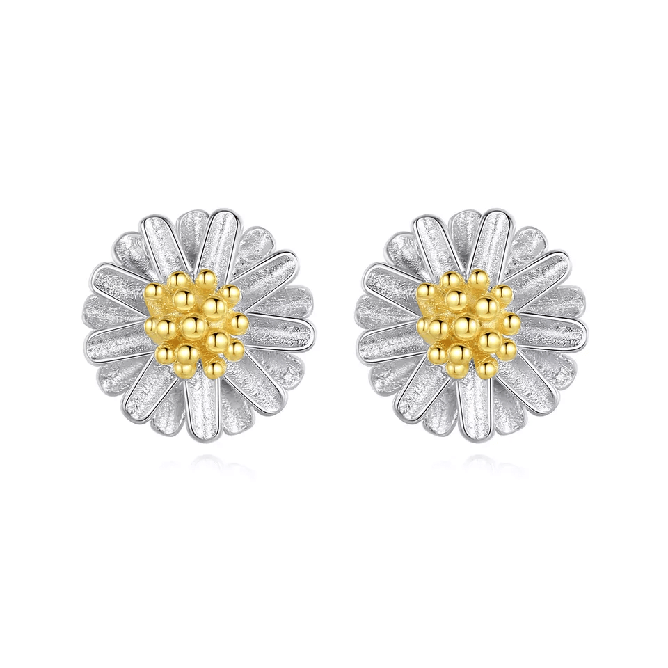 Сребърни обеци - Цветче — оферта от silversense.bg