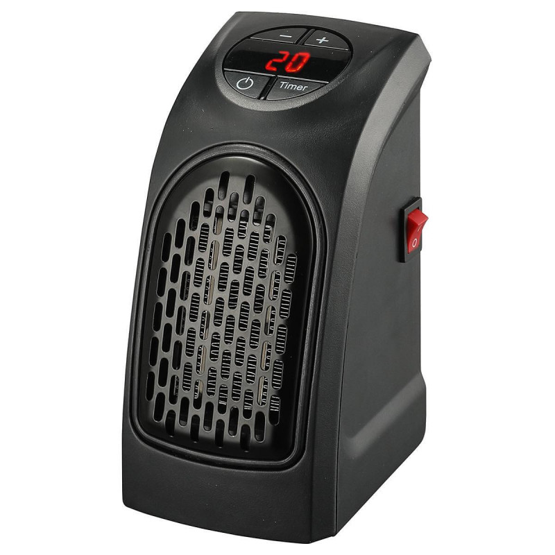 Вентилаторна печка ELITE EFH-0490, 400W, 8 м2, Саморегулиращ се керамичен елемент PTC, Вентилаторна функция, Таймер, LED, Черен — оферта от alleop.bg