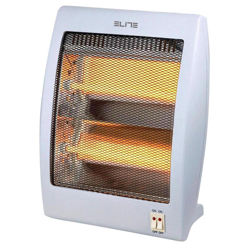 Кварцова печка Elite QH-400, 800W, 2 степени, Изключване при падане, Дръжка, Бял — оферта от alleop.bg
