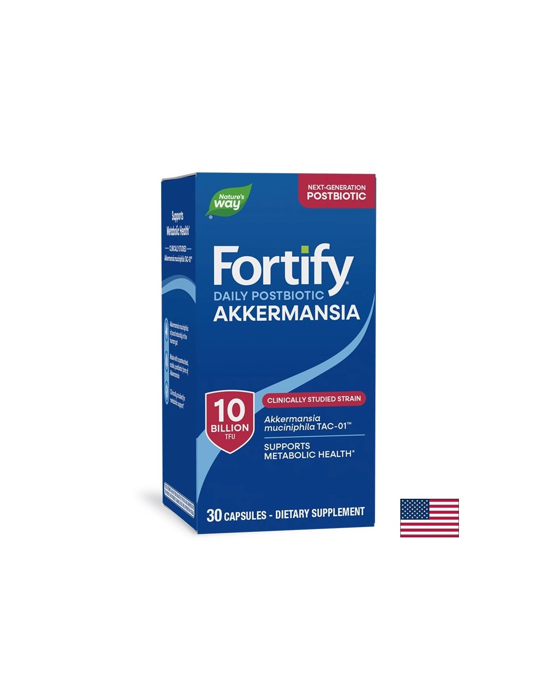Постбиотик Fortify Акермансия TAC-01, 10 млрд. пробиотици TFU, 30 капсули — оферта от revita.bg