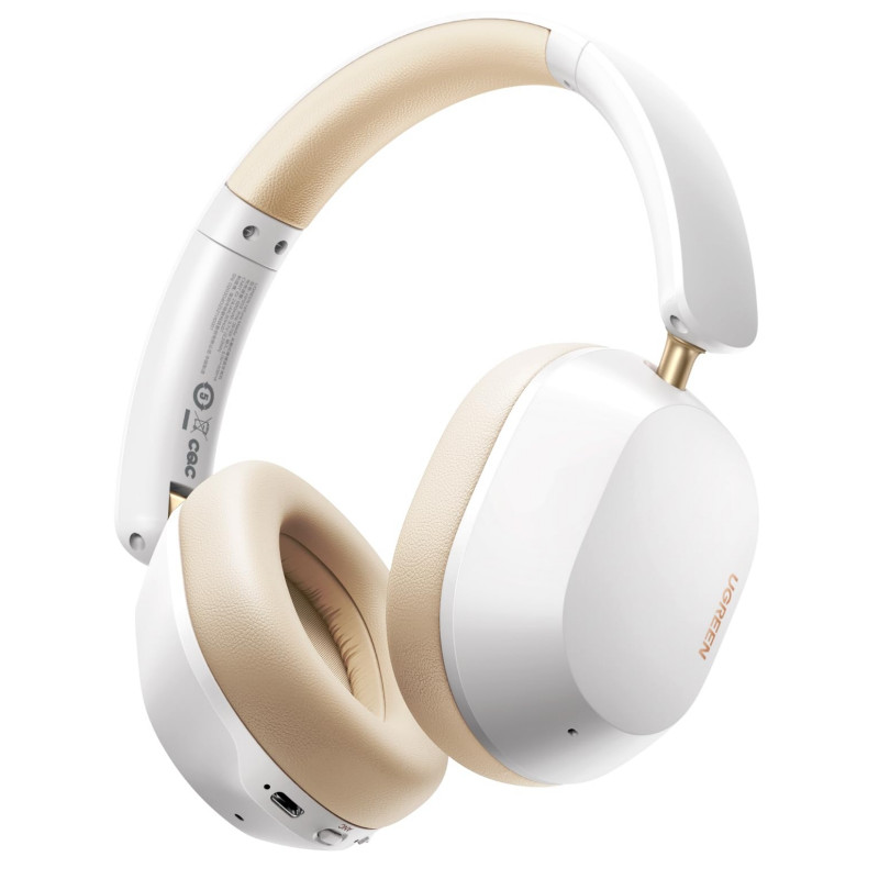 Безжични слушалки UGREEN HiTune ANC Max5c HP203, До 75 часа, Spatial Audio, Hi-Res, Хибридна шумоизолация ANC, Сгъваеми, Бял — оферта от alleop.bg