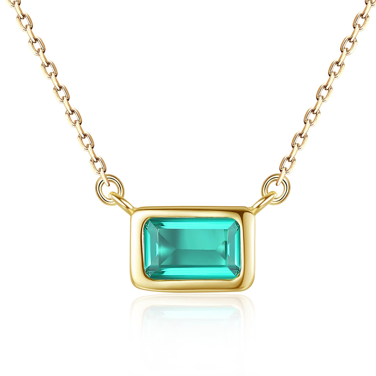 Сребърно колие - Emerald Love — оферта от silversense.bg
