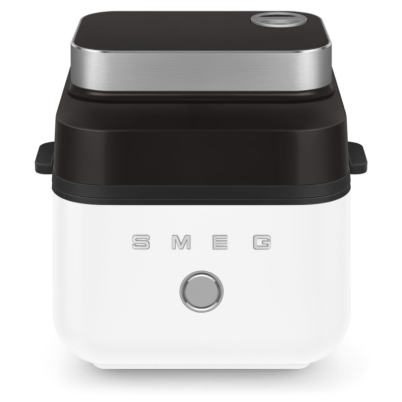 Фритюрник с горещ въздух Smeg Collezione AFC01WHMAU, 1450W, 7.3 л, 40-200°C, 7 програми, Двоен режим, Сензорно управление, Таймер, LED, Бял — оферта от alleop.bg