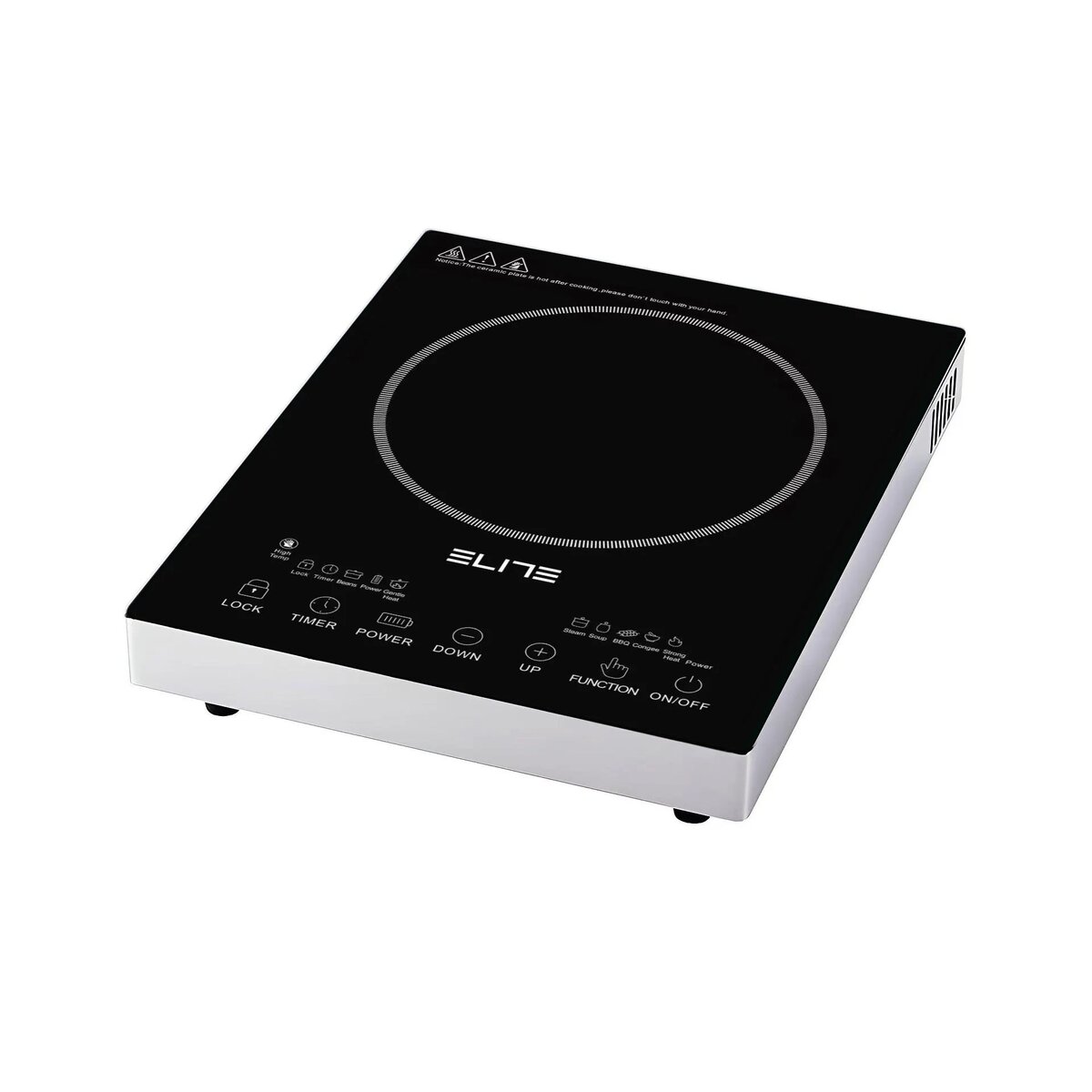 Единичен инфрачервен котлон ELITE EFP-1294BU, 2200W, Touch Control, LED дисплей — оферта от potrebno.bg