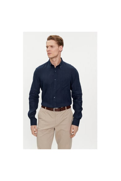 Мъжка риза  24413080 - Лен - 40 EU - Тъмносин — оферта от FashionDays.bg