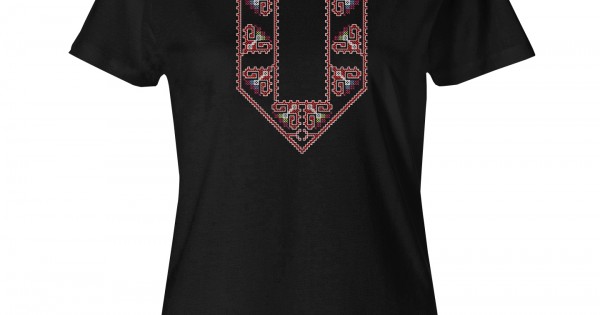 Дамска тениска с шевица - Шопска пазва — оферта от clothink.eu