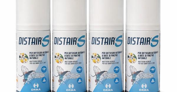 4 бр. Резервен пълнител DISTAIR S за унищожаване на Мухи, Оси, Комари, Молци и др. летящи насекоми 250 мл — оферта от newfresh.org