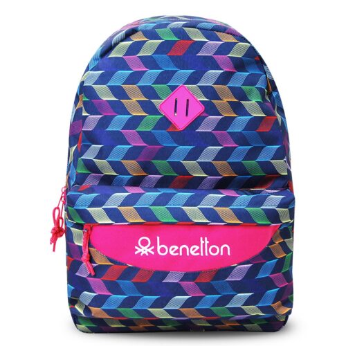 Ученическа чанта - раница цветни листа Benetton — оферта от grabnete.com