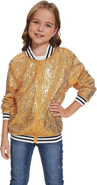 Златисто яке с пайети, детско — оферта от mitevbg.com