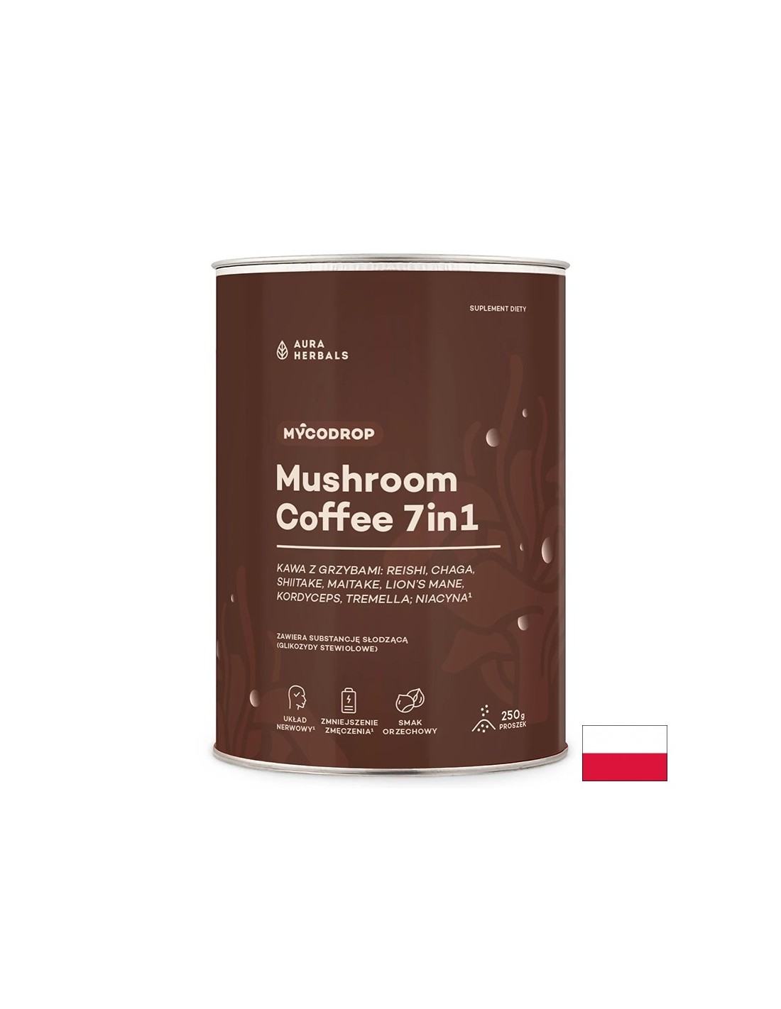 Разтворимо кафе с екстракти от гъби 7 в 1 – Енергия, концентрация и устойчивост на стрес, 250 g — оферта от revita.bg