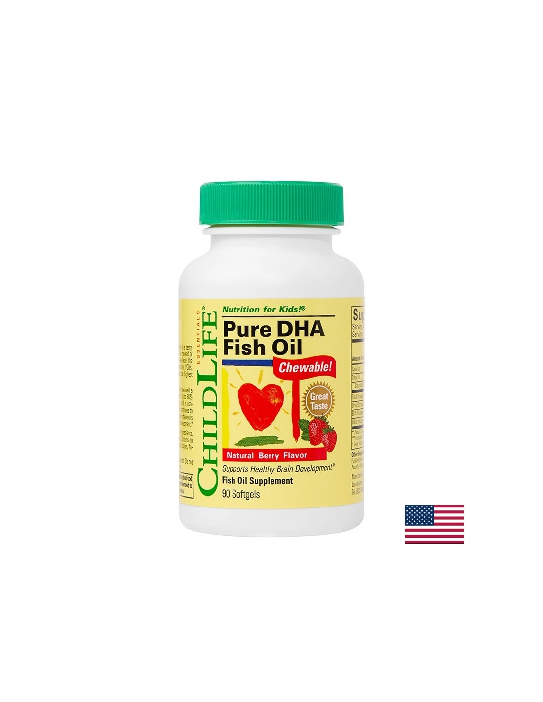 Pure DHA – Концентрация и добро зрение при децата, 180 mg Омега-3, 90 дъвчащи таблетки — оферта от revita.bg