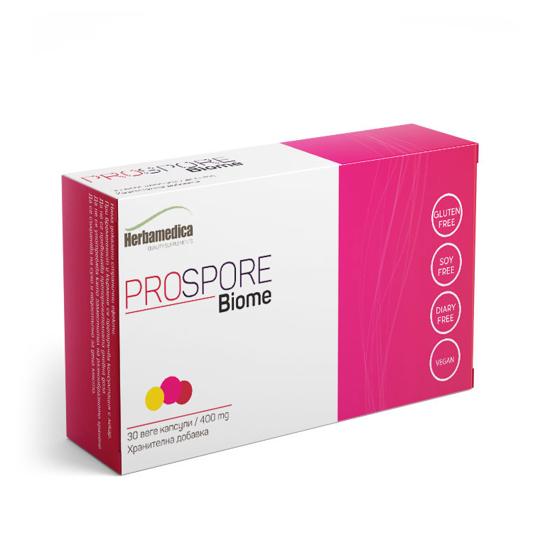 Prospore Biome пробиотик 400 мг x30 капсули — оферта от pankostanchev.com