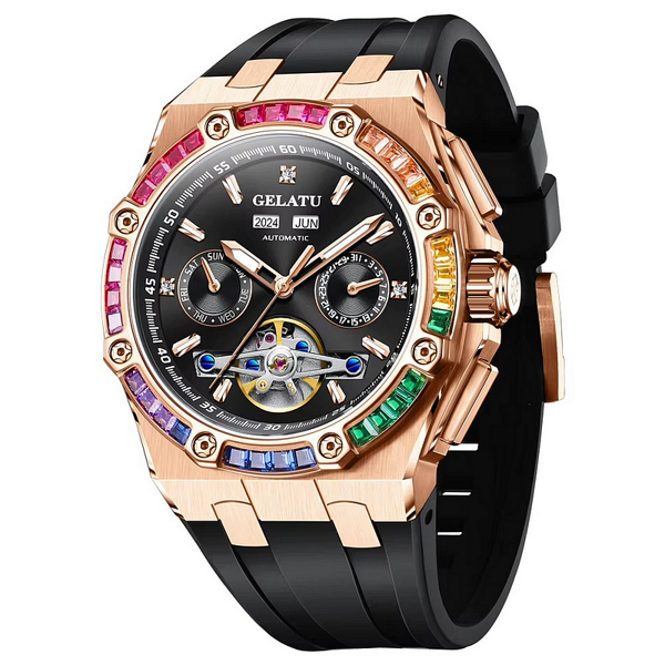 Мъжки часовник GELATU Revo, Автоматичен, Розово злато — оферта от nubi.bg
