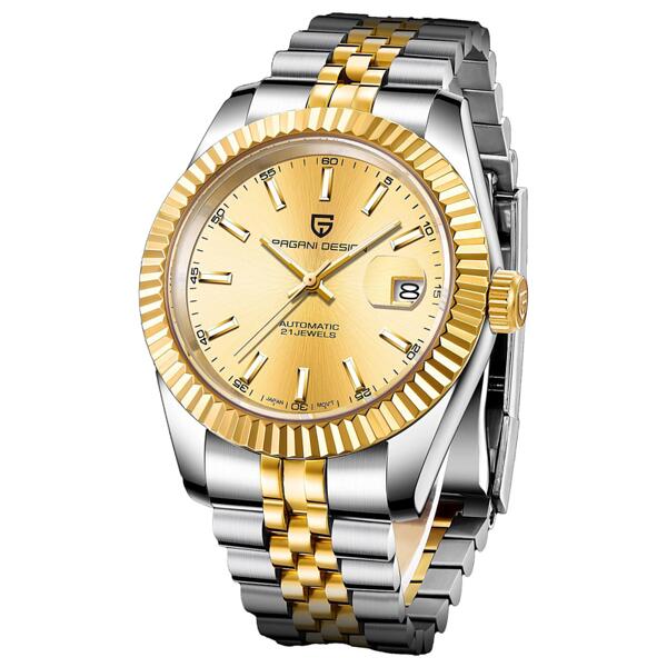 Мъжки часовник Pagani Design Krypsis, Автоматичен, Неръждаема стомана, Розово злато / Сребрист — оферта от nubi.bg