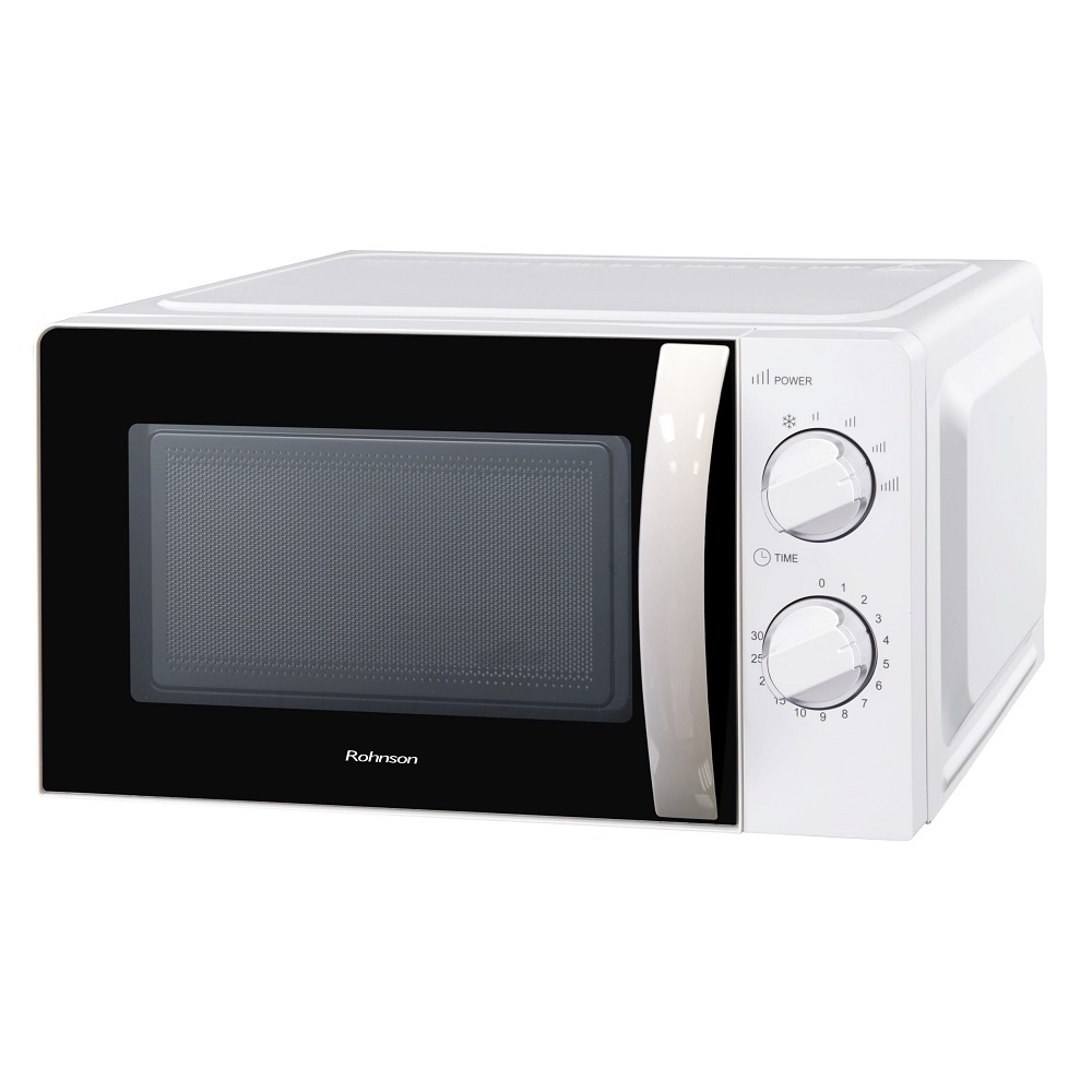Микровълнова фурна Rohnson R-2022, 700W, 20L, 6 степени, Таймер, Бял — оферта от technomani.bg/