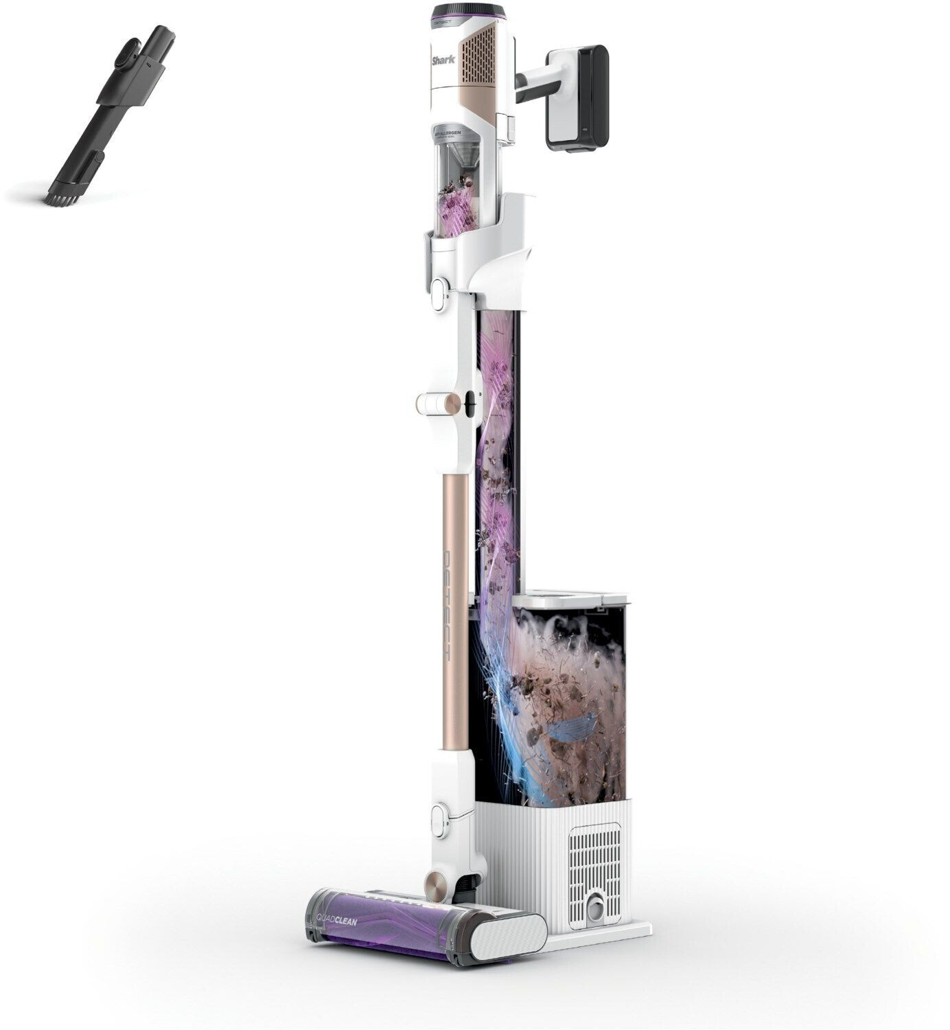 Вертикална прахосмукачка Shark IW3612EU Detect Pro, 240W, бяла — оферта от airtrade.bg