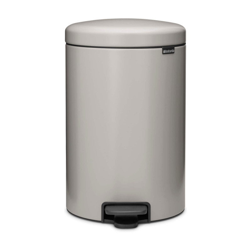 Кош за боклук с педал Brabantia NewIcon 1010441, 20 л, Плавно затваряне, Противоплъзгаща основа, Светлосив — оферта от alleop.bg