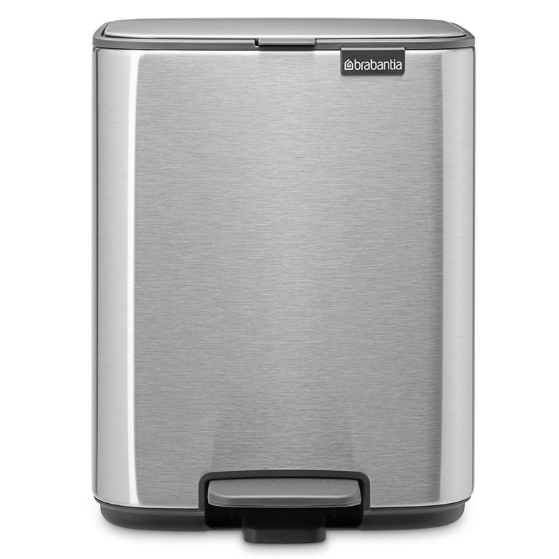 Кош за боклук Brabantia Bo Pedal 1010142, 7 л, Плавно затваряне, Гумирана основа, Устойчив на пръстови отпечатъци, Инокс — оферта от alleop.bg