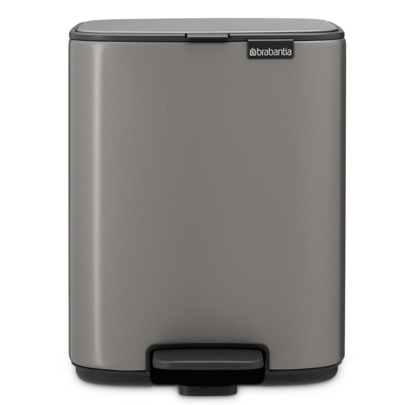 Кош за боклук Brabantia Bo Pedal 1010127, 7 л, Плавно затваряне, Гумирана основа, Тъмносив — оферта от alleop.bg