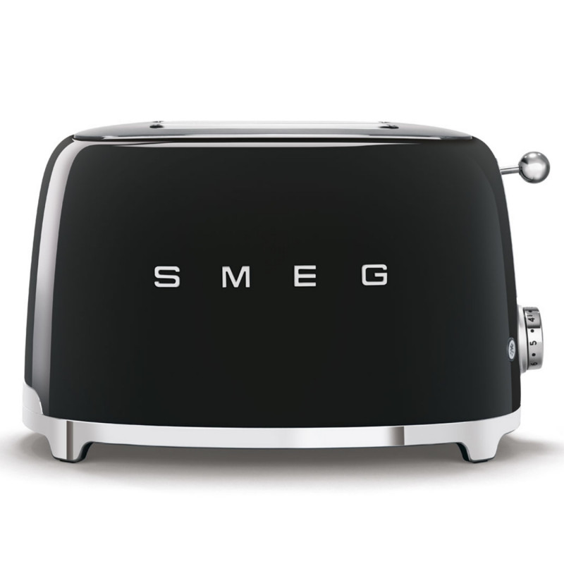 Тостер за хляб SMEG 50's Style TSF01BLEU, 950W, 2 филии, 6 нива, Тавичка за трохи, Вграден кабел, Неръждаема стомана, Черен — оферта от alleop.bg