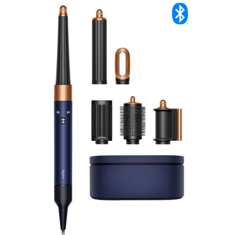 Маша за коса Dyson 107163-01 HS08 Airwrap i.d.™ T1/T2 PBu/RCo Straight + Wavy, 1300W, 13.5 l/s, Автоматично къдрене, Йонизиране, 3 скорости, 3 температури, Bluetooth, Пруско ... — оферта от alleop.bg