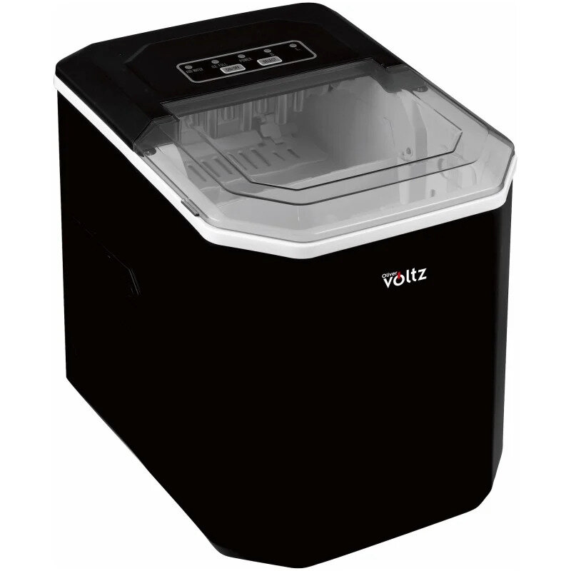 Ледогенератор Oliver Voltz OV51447BB, 120W, 12 кг/24 часа, 1.3 л, 9 кубчета за цикъл работа, Индикатор за лед и вода — оферта от technomani.bg/