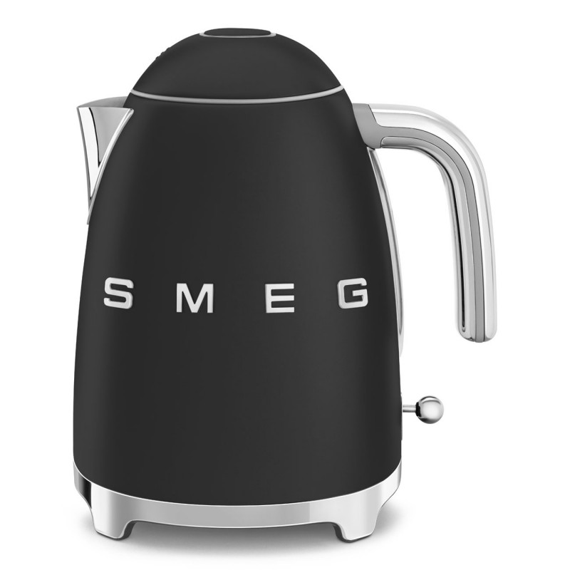 Електрическа кана SMEG KLF03BLMEU, 2400 W, 1.7 л, 360° основа, Матово покритие, Черен — оферта от alleop.bg