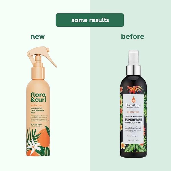 Овлажняващ спрей за разресване на коса Flora&Curl Citrus Superfruit Detangling Mist, 250мл — оферта от shop.curly.bg