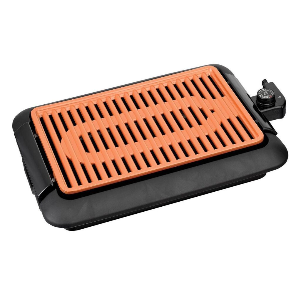 Електрическа скара ELITE EG-1001GP, 1250W, Незалепващо покритие, Термостат, 25.5х30.5cm, Черен — оферта от potrebno.bg