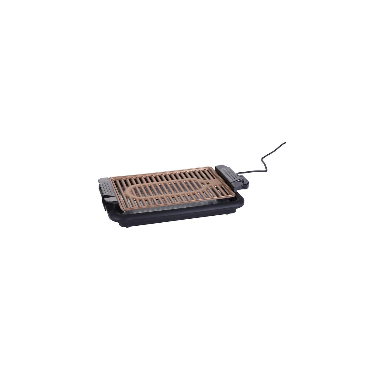 Бездимна скара Oliver Voltz OV51015N, 1200W, 38x25 см, Термостат, Незалепващо покритие, Тава за мазнина, Черен/Кафяв — оферта от potrebno.bg