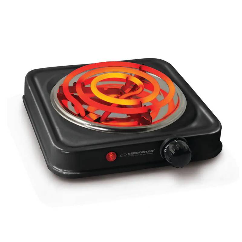 Електрически котлон Esperanza EKH012K, 1000W, Открит нагревател, 5 нива, Черен — оферта от technomani.bg/