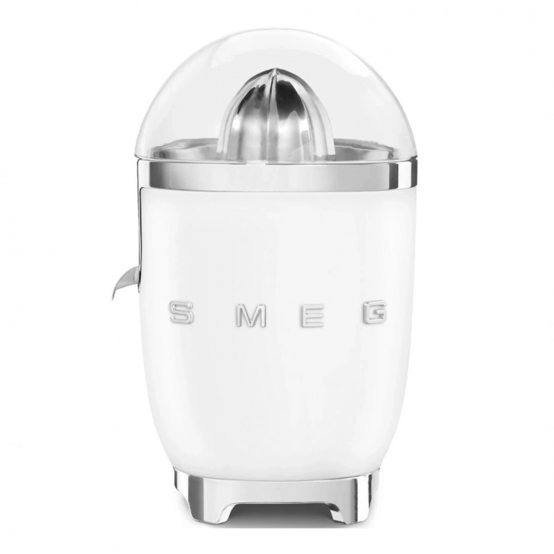 Електрическа цитрус преса Smeg CJF11WHMEU, 70 W, Антикапкова система, Противоплъзгаща се основа, Бял мат — оферта от alleop.bg