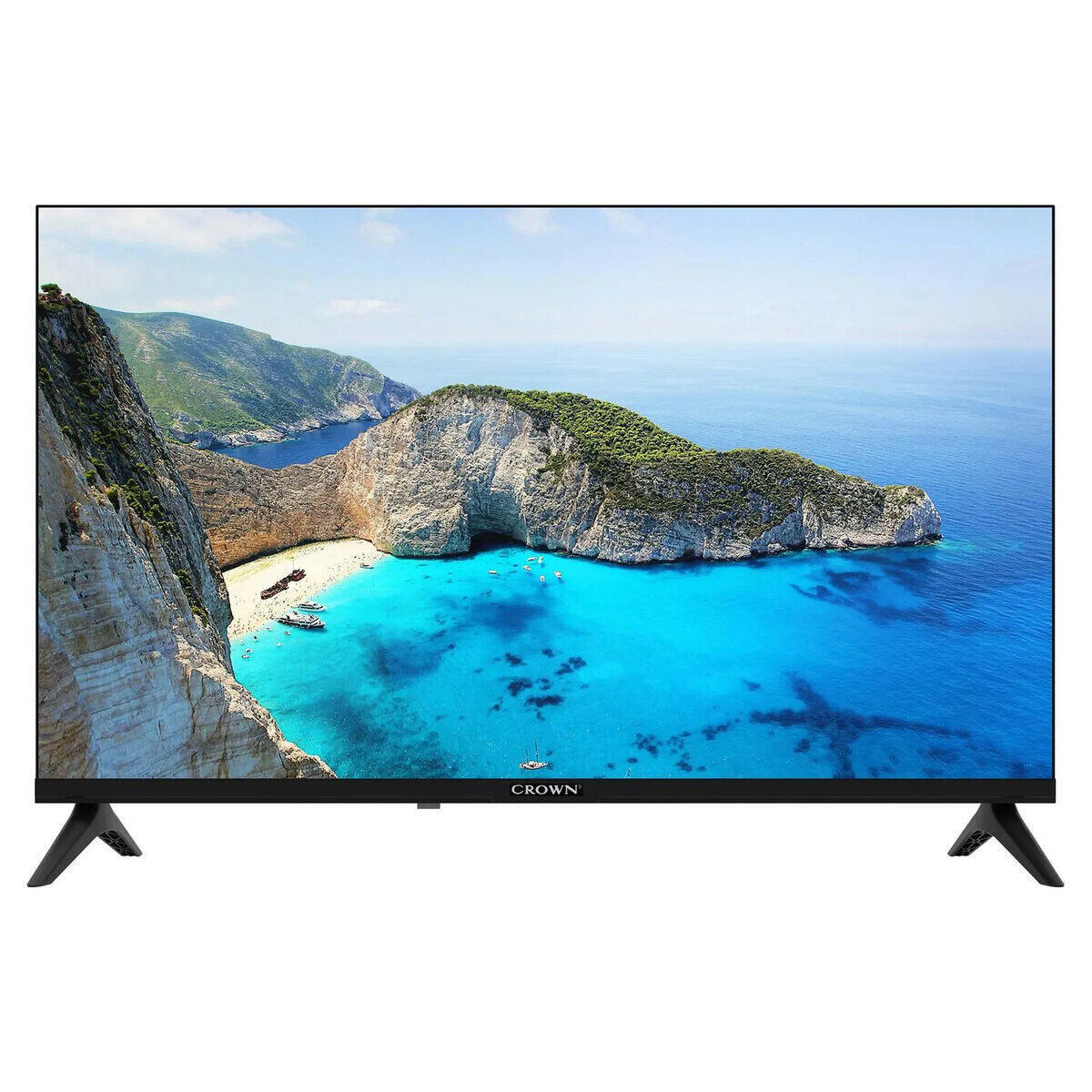 Телевизор Crown 32FB02AWH, SMART TV, 1366x768 HD Ready, 32", 81 см, Android, LED, Черен — оферта от potrebno.bg