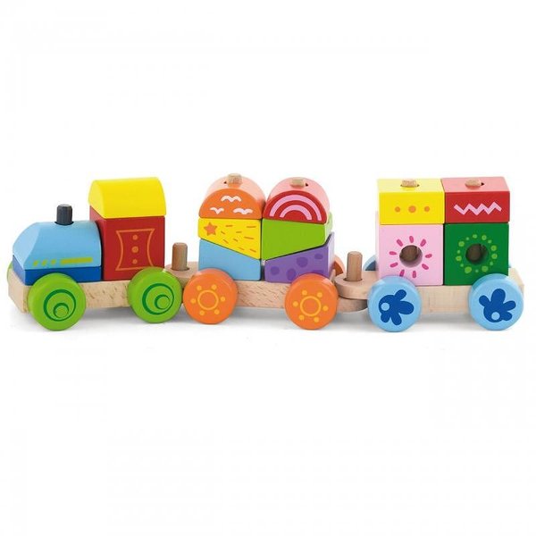 Дървено детско влакче и конструктор от Viga toys — оферта от woodenmagic.bg