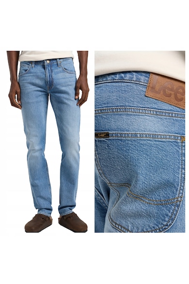 Мъжки дънки -  Luke - Slim Fit - Средна талия - 5 джоба - Цип - Дълги - Памук - W32-L32 US - Син — оферта от FashionDays.bg