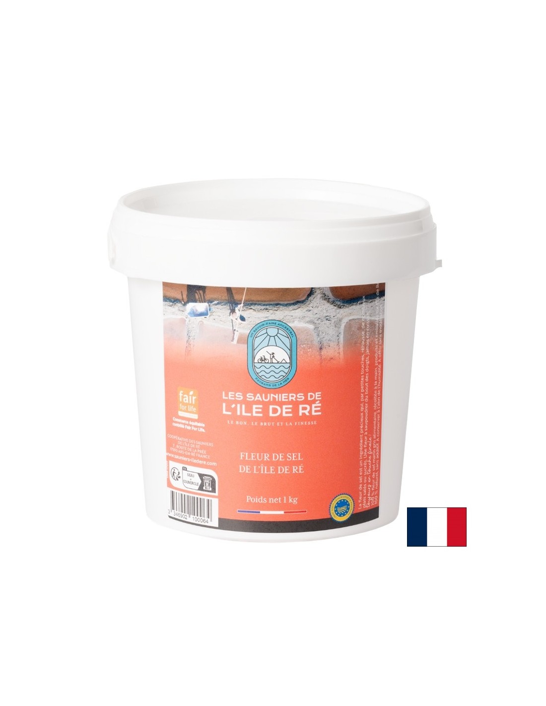 Флер дьо сел – морска сол от Ил дьо Ре (PVC кофичка), 1 kg — оферта от revita.bg