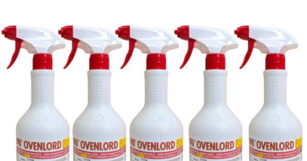 5 бр. HMI® OVENLORD FOAM 650 мл. Професионален обезмаслител за отстраняване на мазнини и нагари при печене и пържене — оферта от newfresh.org