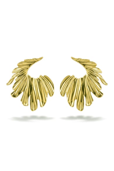 Обеци от неръждаема стомана с покритие от 18K злато - Златист — оферта от FashionDays.bg