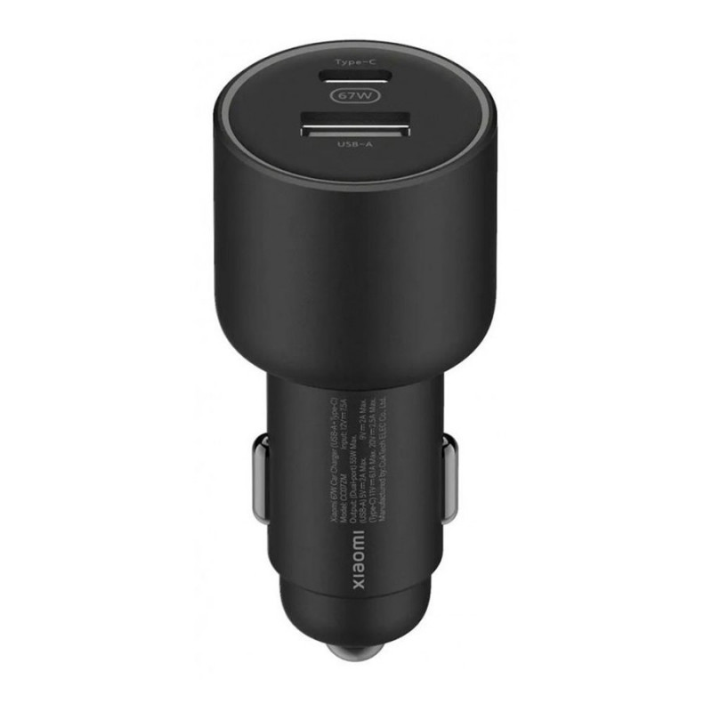 Зарядно за кола Xiaomi Mi BHR6814GL, 67W, 2 порта за зареждане, LED индикатор, Черен — оферта от alleop.bg