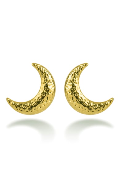 Обеци Half Moon с покритие от 18K злато - Златист — оферта от FashionDays.bg