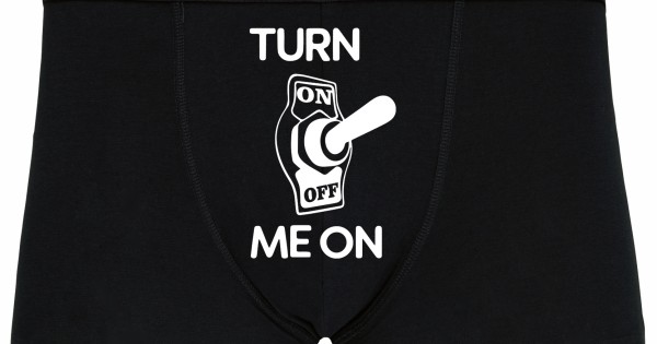Мъжки боксерки с щампа - Turn Me ON — оферта от clothink.eu