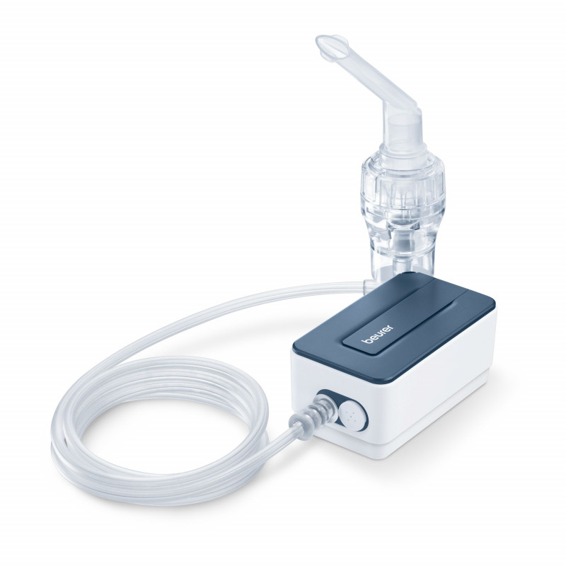 Компресорен инхалатор Beurer IH 15, MMAD 4.12 μm, 0.25 мл/мин, 0.6 bar, USB-C, Бял — оферта от alleop.bg