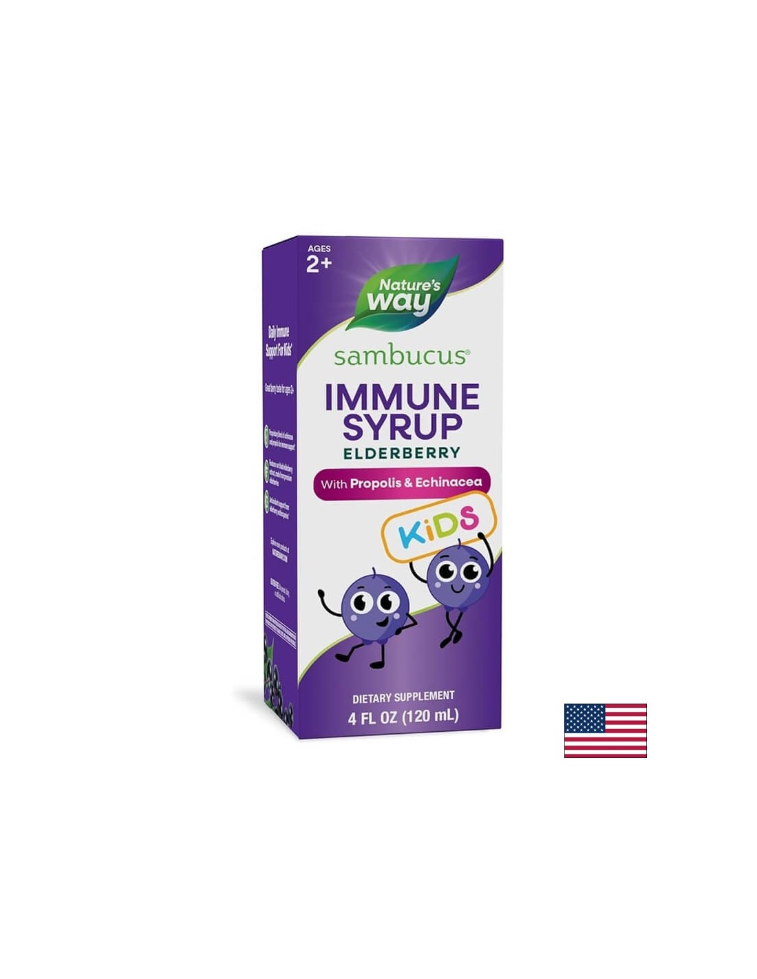 Самбукус Имун сироп за деца с черен бъз, ехинацея и прополис, 120 ml + подарък играчка — оферта от revita.bg
